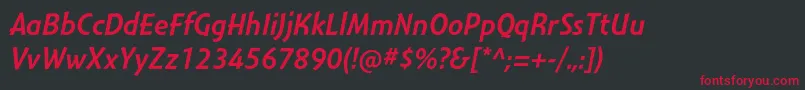 fuente MontaraItalic – Fuentes Rojas Sobre Fondo Negro