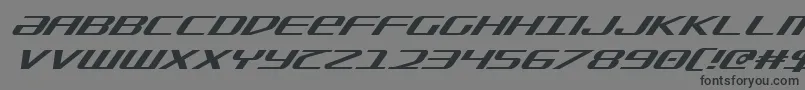 フォントSdfSuperItalic – 黒い文字の灰色の背景