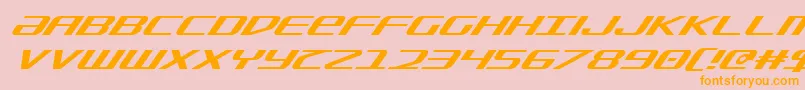 SdfSuperItalic Font – Orange Fonts on Pink Background