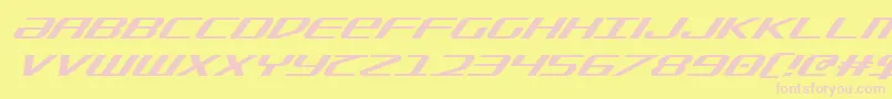SdfSuperItalic Font – Pink Fonts on Yellow Background
