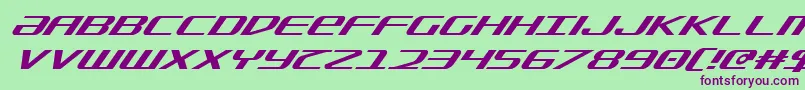 SdfSuperItalic Font – Purple Fonts on Green Background