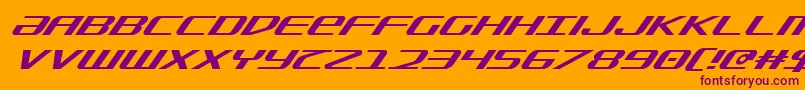 SdfSuperItalic Font – Purple Fonts on Orange Background