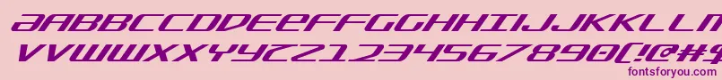 SdfSuperItalic Font – Purple Fonts on Pink Background