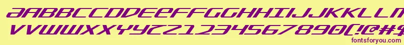 SdfSuperItalic Font – Purple Fonts on Yellow Background