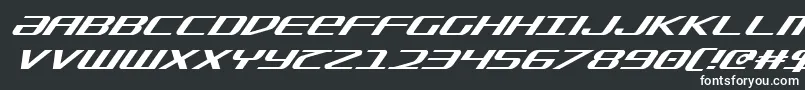 フォントSdfSuperItalic – 白い文字