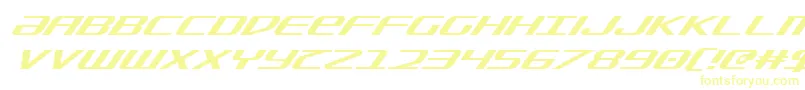 フォントSdfSuperItalic – 黄色のフォント