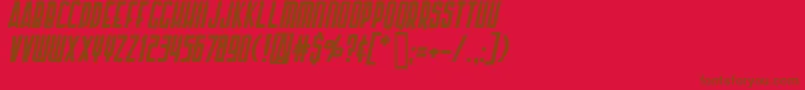 フォントApi – 赤い背景に茶色の文字