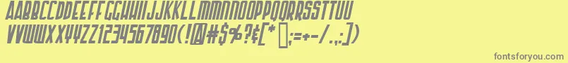 Api-fontti – harmaat kirjasimet keltaisella taustalla