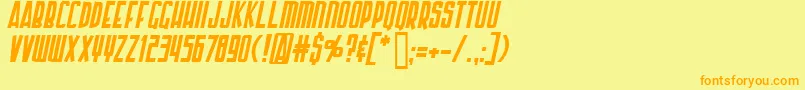 フォントApi – オレンジの文字が黄色の背景にあります。