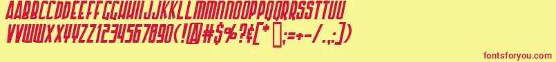 Api Font – Red Fonts on Yellow Background