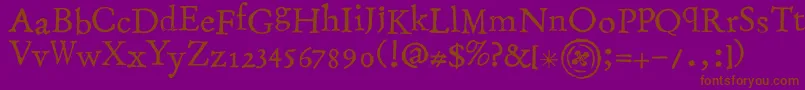 StampingNico Font – Brown Fonts on Purple Background
