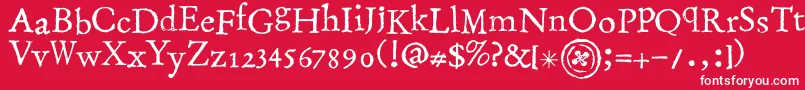 StampingNico Font – White Fonts on Red Background