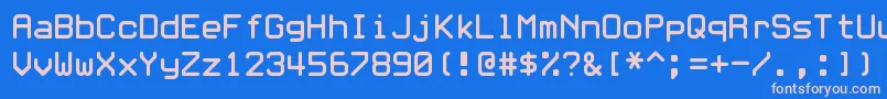 White Rabbit Font – Pink Fonts on Blue Background