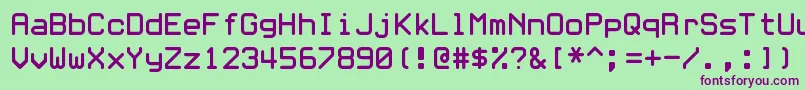 White Rabbit Font – Purple Fonts on Green Background