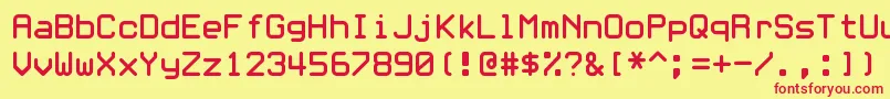 White Rabbit Font – Red Fonts on Yellow Background