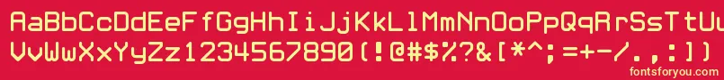 White Rabbit Font – Yellow Fonts on Red Background