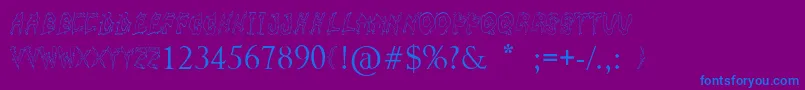 Fuckfont Font – Blue Fonts on Purple Background