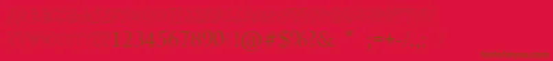 フォントFuckfont – 赤い背景に茶色の文字