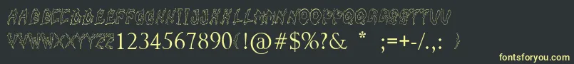 Fuckfont Font – Yellow Fonts on Black Background