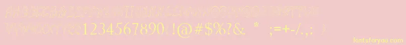 Fuckfont Font – Yellow Fonts on Pink Background