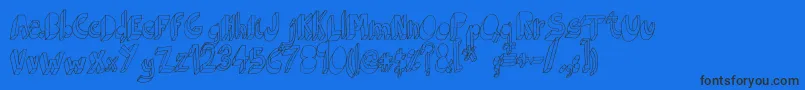 IndietronicaRegular Font – Black Fonts on Blue Background