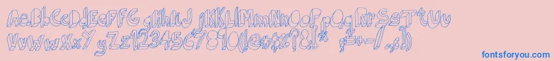 IndietronicaRegular Font – Blue Fonts on Pink Background