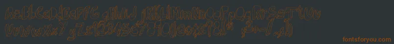 IndietronicaRegular Font – Brown Fonts on Black Background
