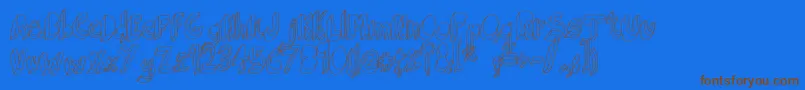 More about IndietronicaRegular Font IndietronicaRegular Font – Brown Fonts on Blue Background