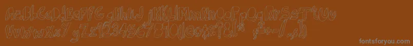 Шрифт IndietronicaRegular – серые шрифты на коричневом фоне