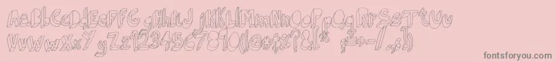IndietronicaRegular Font – Gray Fonts on Pink Background