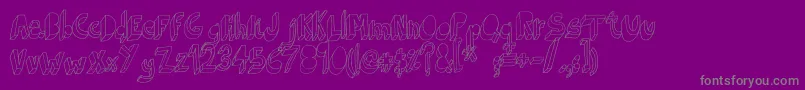IndietronicaRegular-Schriftart – Graue Schriften auf violettem Hintergrund