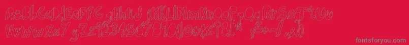 IndietronicaRegular Font – Gray Fonts on Red Background