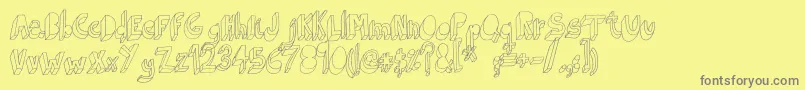 IndietronicaRegular Font – Gray Fonts on Yellow Background