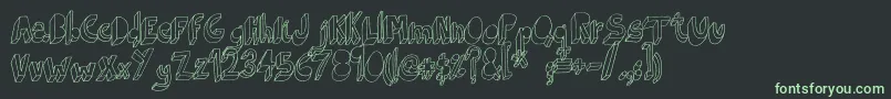 IndietronicaRegular Font – Green Fonts on Black Background