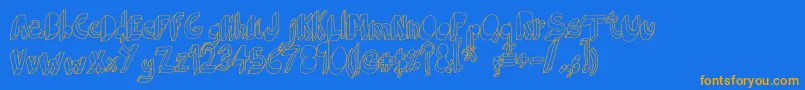 IndietronicaRegular Font – Orange Fonts on Blue Background