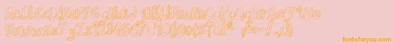 IndietronicaRegular Font – Orange Fonts on Pink Background