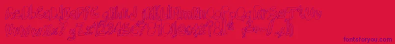 IndietronicaRegular Font – Purple Fonts on Red Background
