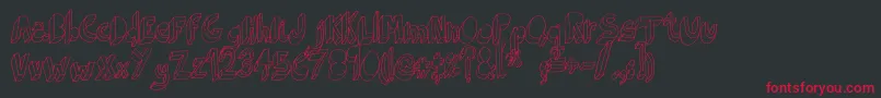 IndietronicaRegular Font – Red Fonts on Black Background