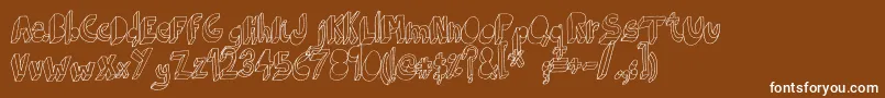 IndietronicaRegular Font – White Fonts on Brown Background