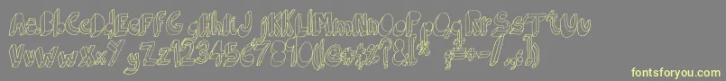 IndietronicaRegular Font – Yellow Fonts on Gray Background