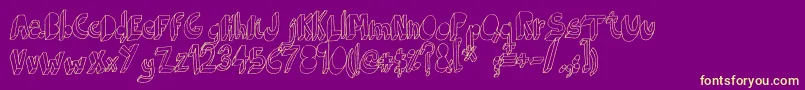 IndietronicaRegular Font – Yellow Fonts on Purple Background