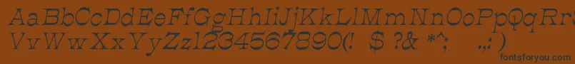 JmhCajitaItalic Font – Black Fonts on Brown Background