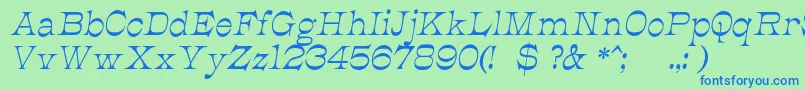 fuente JmhCajitaItalic – Fuentes Azules Sobre Fondo Verde