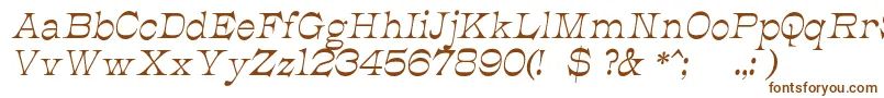 JmhCajitaItalic Font – Brown Fonts on White Background