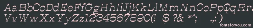 フォントJmhCajitaItalic – 黒い背景にピンクのフォント