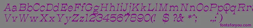 JmhCajitaItalic Font – Purple Fonts on Gray Background