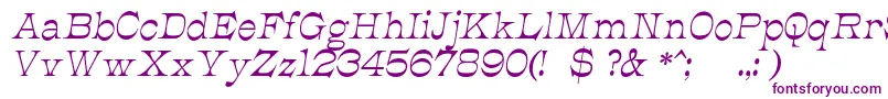 フォントJmhCajitaItalic – 紫色のフォント