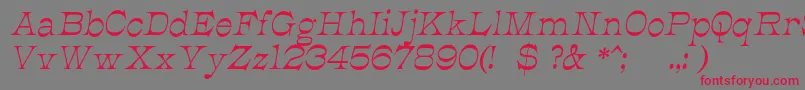 JmhCajitaItalic Font – Red Fonts on Gray Background