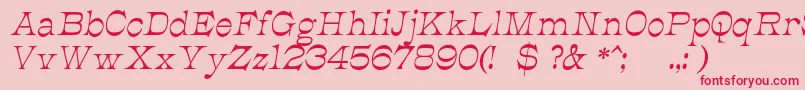 JmhCajitaItalic Font – Red Fonts on Pink Background