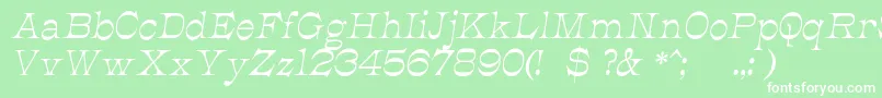 JmhCajitaItalic Font – White Fonts on Green Background